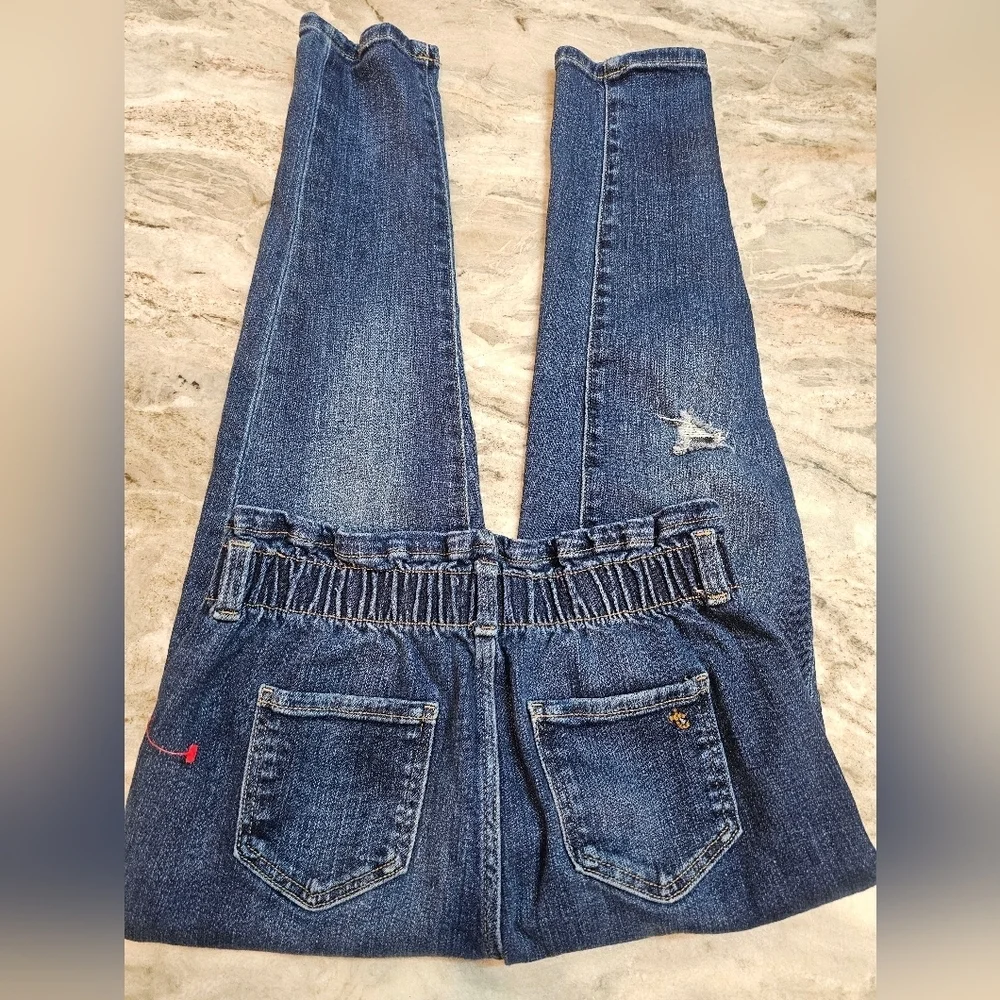 True Craft Kids High Rise Skinny Jeans Distressed Blue Denim Size 12